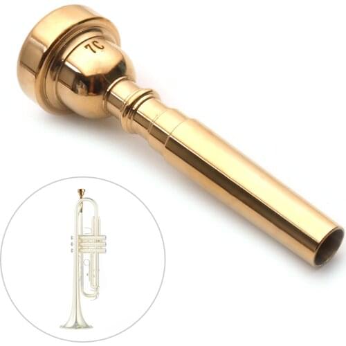 Trumpet Mouthpiece Musical Instrument Accessories Gold Plated 5C / 7C B Trumpet Universal Brass Instrument Parts