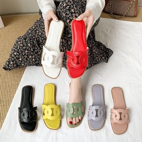 Women Summer New Sandals Weave Soft Soles Casual Slides Outdoor Beach Ladies Flat Slippers Plus Size 43 Multiple Color Options