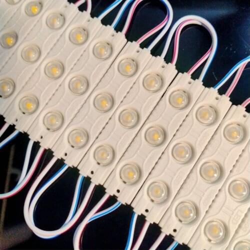 100pcs DC12V 3 LED Module Injection Waterproof IP67 Decorative 2835 Hard Strip Bar Light Lamp White Red Green Blue