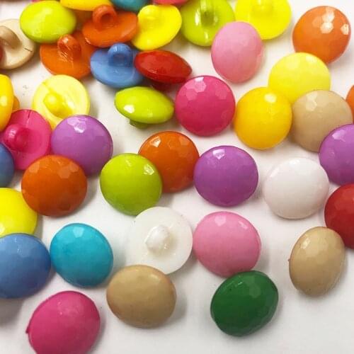 100pcs Round Shank Mix Colors Plastic Buttons DIY Crafts Childrrens Clothing Accessories Sewing Notions 15MM PT02