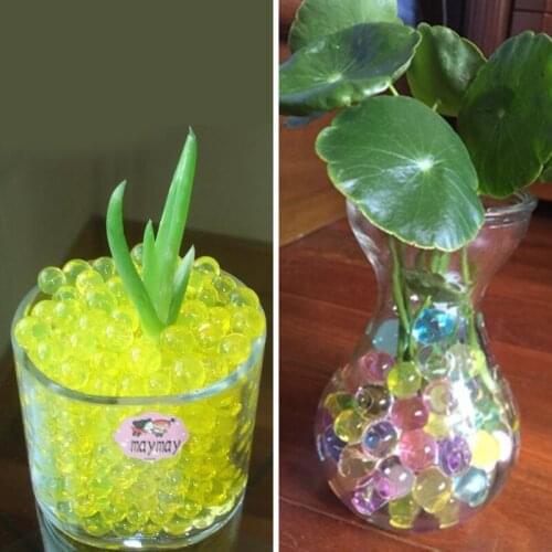 1000pcs Water Beads Flower Crystal Soil Hydrogel Polymer Wedding Decoration Growing Water Balls Home Potted Decor Mud 7zSH760