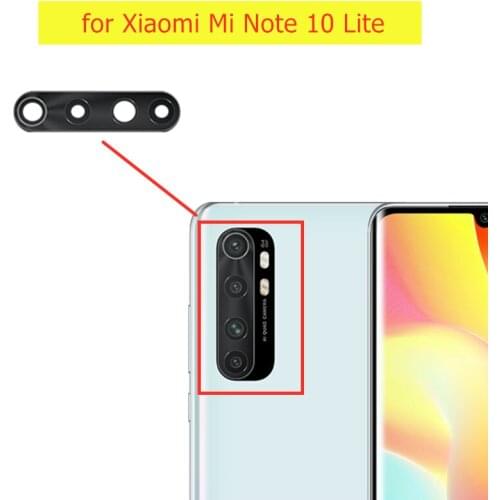 2pcs for Xiaomi Mi Note 10 Lite Back Camera Glass Lens Main Rear Camera Lens with Glue Repair Spare Parts