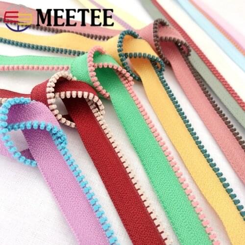 20Yards 3# Meetee Resin Zipper Open-End Zippers No Slider DIY Garment Bags Hand Sewing Tailor Crafts Tools Accessories