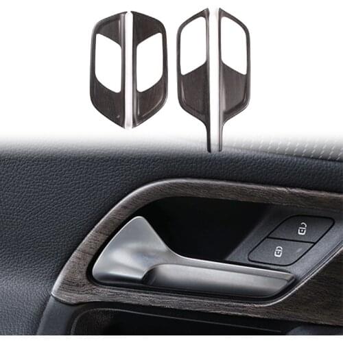 4Pcs Car Inner Door Handle Frame Decoration Cover ABS Oak Wood Grain for Mercedes Benz B GLB Class 2020 Accessories