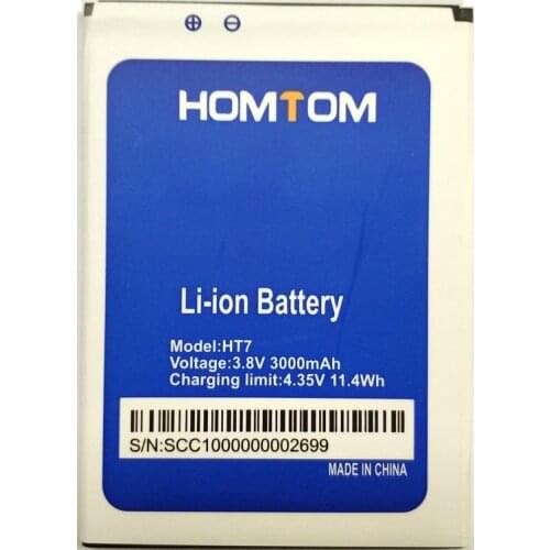 5pcs New Homtom HT7 3000mAh Battery for Homtom HT7 mobile phone in stock+track code