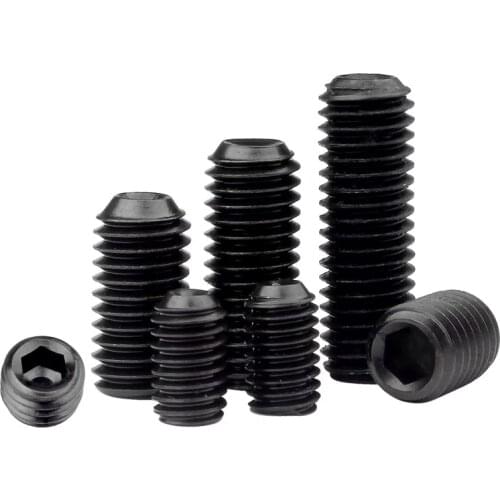 50PCS/100PCS 12.9 Grade M3 M4 Metric Thread Inner Hexagon Hex Head Socket Plug Screws Bolt Jimi Flat End Adapter for RC Mode Car