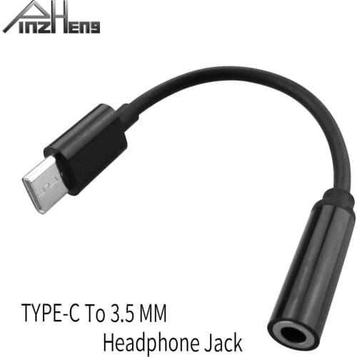 PINZHENG Type-C To 3.5mm Adapter For Samsung Xiaomi Huawei Oneplus Earphone Type C To 3.5 Jack Earphone Headphones Audio Cable