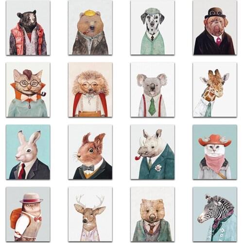 DIY Animals Kids Round Diamond Painting Stickers Full Drill Diamond Painting Kits Embroidery Cross Stitch Manual DIY Tools