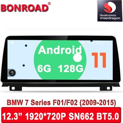 12.3" Android 11 1920*720P Ram 6G Rom128G Car Multimedia Radio for BMW 7 Series F01/F02 Screen 2009-2015 WiFi Carplay Autoradio