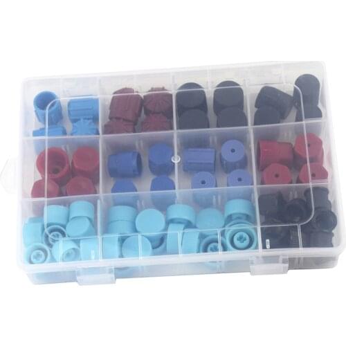 Car Auto R134a 77x AC A/C System Valve Core Dust Caps Set Air Seal