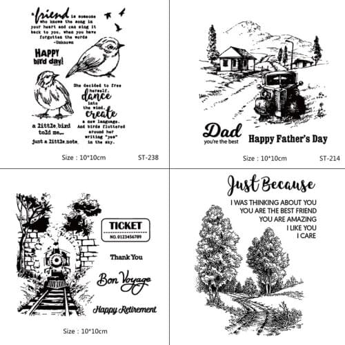 AZSG Quiet Forest Path Style Clear Stamps/Seal For DIY Scrapbooking/Card Making/Album Decorative Silicon Stamp Crafts