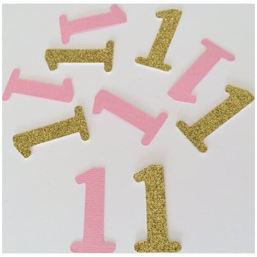 Glitter Custom birthday, parties. Number one. Girl/boy birthday. Special birthday Table decor scrapbook Confettis