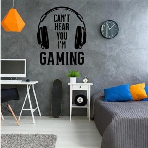 Boy Bedroom Decoration Wallpaper Game Decoration Offer I Am A Gamer, Life Vinyl Decal Wallpaper Is Waterproof And Moisture-proof