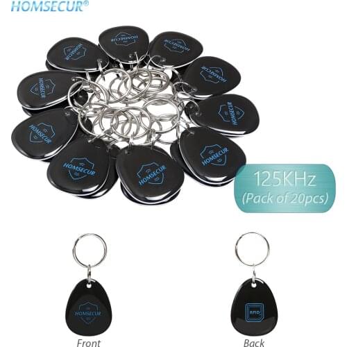 HOMSECUR 5pcs/10pcs/15pcs/20pcs Optional Epoxy PVC ID Tag/Card/Key/Keyfobs For Door Access Control ID Reader 125KHz