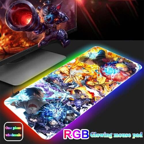 XGZ Anime RGB Gaming Mouse Pad Gamer Computer Peripheral Accessories Backlight Muse Oversized Keyboard PC LED Yuanshen Impact CS
