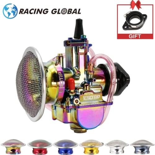 ALCON-Racing Carburetor For PWK 21 24 26 28 30 34mm 50-250cc Engine 4 Stroke Moto Carburetor + Adapter + Air Filter With Mesh