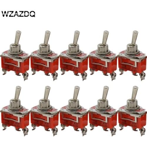 Button switch shaking rocker switch 10pce 1121 single pole single throw toggle power switch three legs two gears