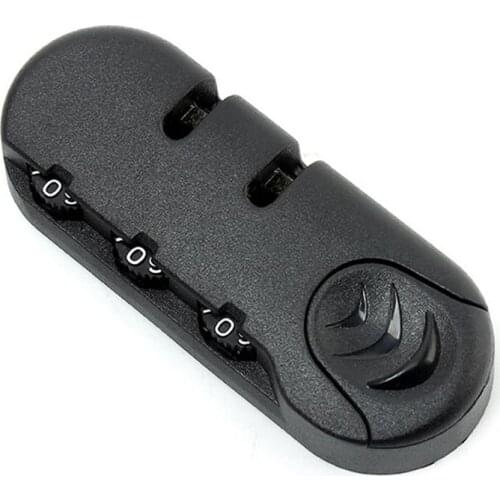 3 Digit Combination Padlock Accessories For Bags Lock Luggage Suitcase Travel Bag Code Lock Black Fixed Lock 8.3x3.2x1.5cm