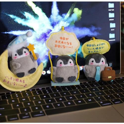 Koupen Chan Penguin Plush Dolls Kawaii Cartoon Animal Plush Toy Cute Anime Keychain Bag Pendant Soft Stuffed Doll Gift for Girls