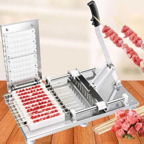 Small Mutton skewer doner kebab making machine manual meat skewers machine doner kebab wear string machine