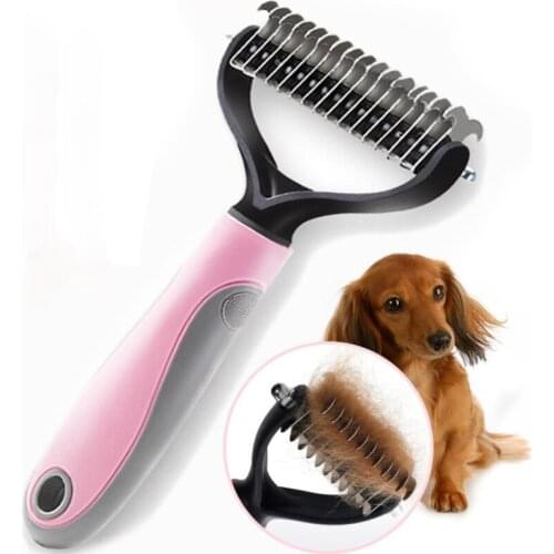 Fashion Pet Products Special Dog Unhairing Combs Double Side Suitable for Dog Opening Comb Hair Tools