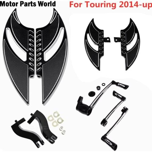 Motorcycle Rear Passenger Footpeg Mounting Front Driver Floorboads Brake Arm Shift Lever Pedal Fits For Harley Touring 2014-2019