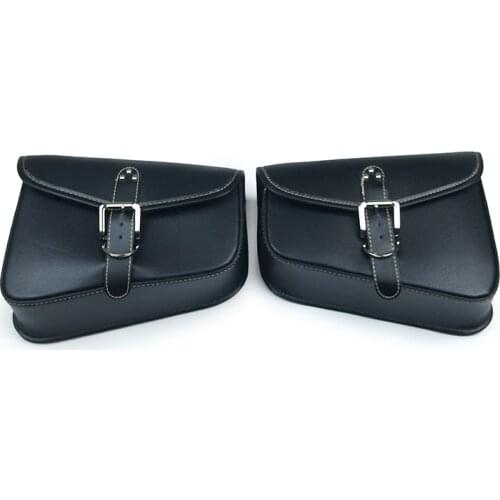 For Harley Sportster XL883 XL1200 Motorbike Saddlebags PU Leather Swingarm Bag Saddle Bags Side Tool Storage For Yamaha XL 883