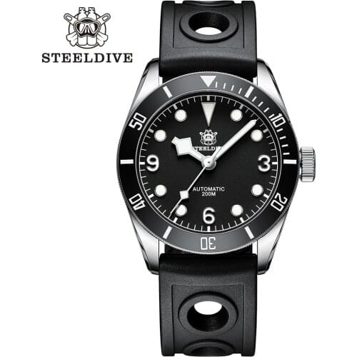 Steeldive SD1958 Black Green Blue Color Ceramic Bezel Sapphire Crystal NH35 Automatic Mens Dive Watch