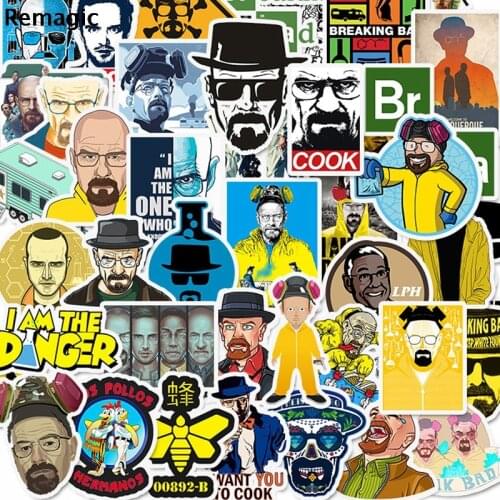 50pcs Breaking Bad 90s letter anime vintage paster gift toy cosplay funny decal scrapbooking diy sticker phone laptop waterproof