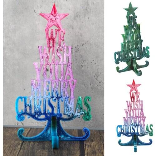 2020 New Transparent Silicone Mould Resin Decorative Craft DIY Leaf Shaped Coaster Mold Epoxy resin Molds Christmas Tree Pendant