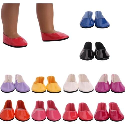 Doll Shoes 10 Colors Smooth And Translucent Shoes For 18 Inch American&43Cm Baby New Born Doll,Our Generation , Gifts
