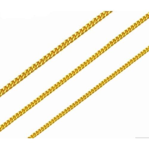 Pure 24K Yellow Gold Wheat Chain Necklace/ 999 Gold fashion designer Necklace 5.2g