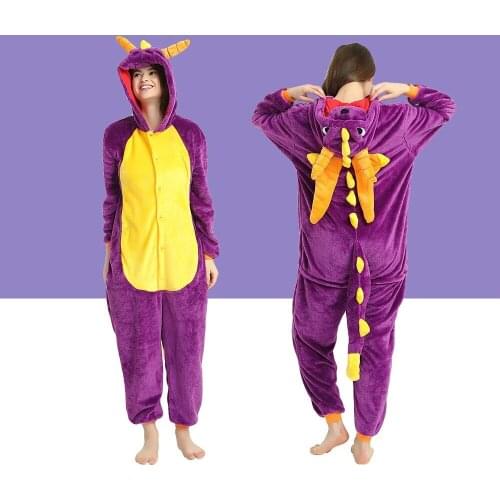 Spyro Pajamas Adult Kids Cosplay Costumes Purple Dragon Onesies For Unisex Dance Fancy Pajamas Party Childrens Day Gift onsie