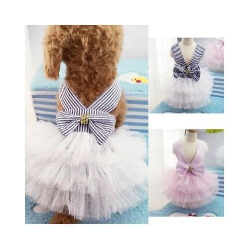 Puppy Dog Tutu Dress Fashion Pet Dog Cute Princess Mesh Bow Pet Dog Clothes XS-2XL Limited Discount