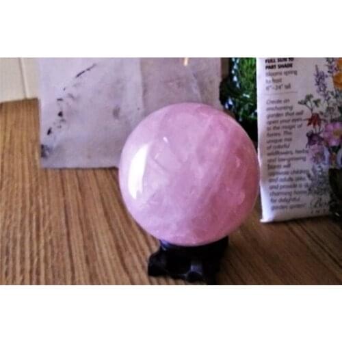 Drop shipping Natural rose quartz Crystal gemstone sphere meditation reiki healing chakra pink rose crystal stone ball display