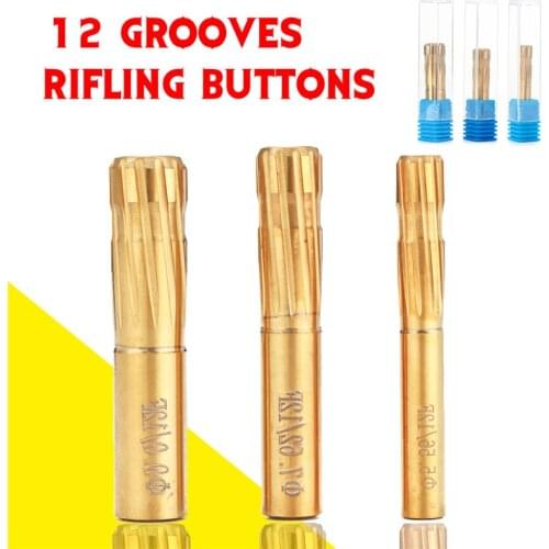 12 Grooves Flutes Reamer 5.56-9cm Push Rifling Button Chamber Milling Cutter Reamer Precision Double Layer Blade Machine Tool