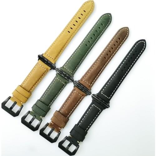 New strap for apple watch band Genuine leather loop 42mm 38mm watchband for iwatch 44mm 40mm 5/4/3/2/1 bracelet accessories
