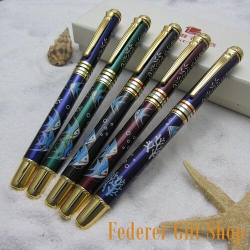 5 PCS Set New LISEUR deep sea fish pattern 5 Color Fountain pen F nib gift ink pen L9612