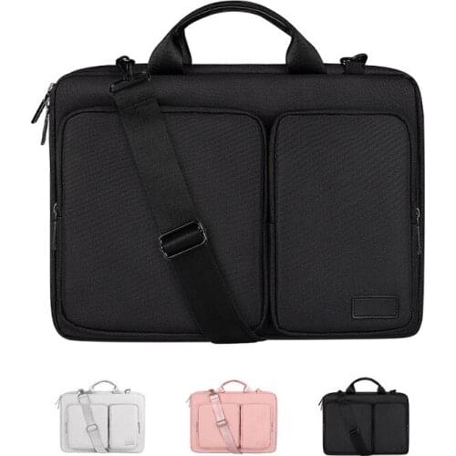 Laptop Bag Sleeve Waterproof Laptop Bag 13.3 14.1 15.4 15.6 Inch Notebook Shoulder Case For Macbook Air Pro Women Men Handbag