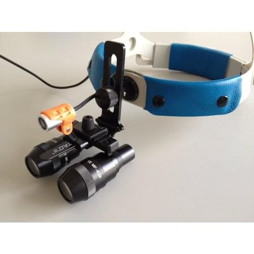 TAOS Headband with 6.0x-MF multi focus surgical dental loupes with led light