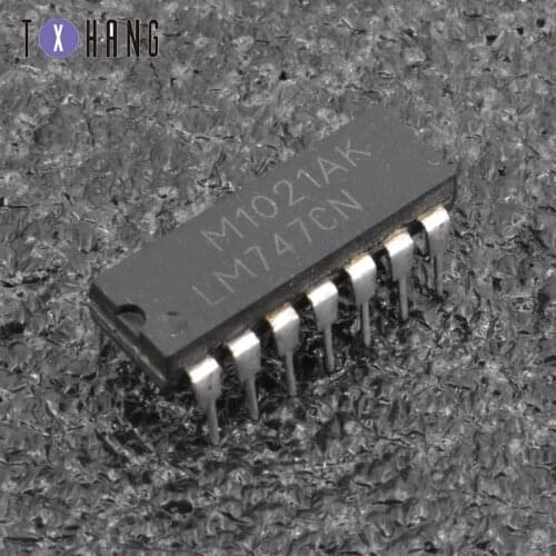 5/10PCS LM747CN DIP-14 LM747 NSC Dual Operational Amplifier IC US diy electronics