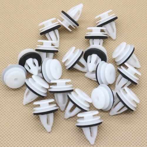 10pcs Rocker Clips Retainer Fastener Screws Repair Clamp for Jaguar XR849718 White Nylon