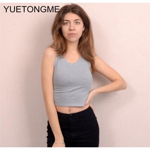 2020 Women Sexy Vest Bare Midriff Sleeveless T-Shirt Summer Crop Top BT013A
