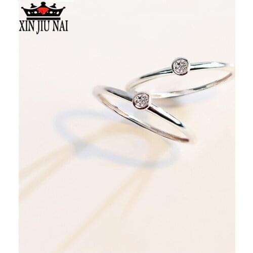 Simple design of Circular Crystal elegant female exclusive ring zircon CZ engagement womens rings leisure jewelry fashion gift