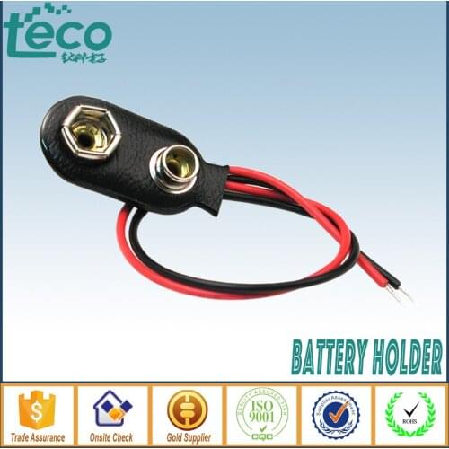 10pcs/lot 9 Volt Battery Connector 9V snap Clip Lead Wire PVC soft leather TBH-S1