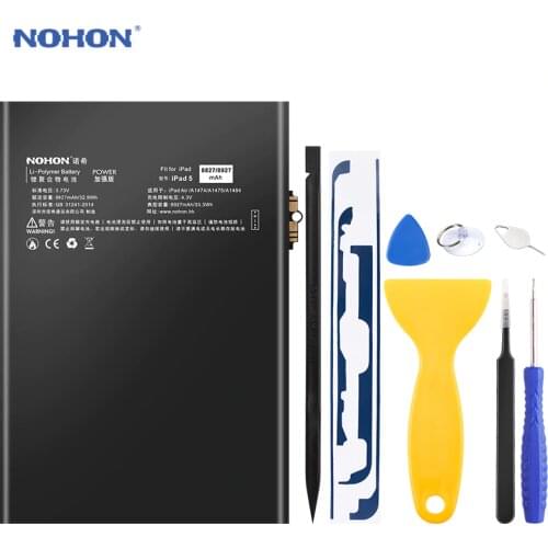 NOHON Battery For iPad 5 Air iPad5 A1474 A1475 A1484 8927mAh Replacement Bateria Lithium Polymer Tablet Batarya + Free Tools