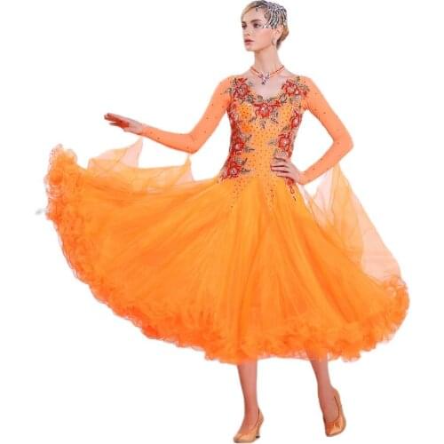 B-16191 Fashion Sexy Lady Ballroom Dance Competition Dresses Women Standard Ballroom Waltz Dress Waltz Tango Costume dresses