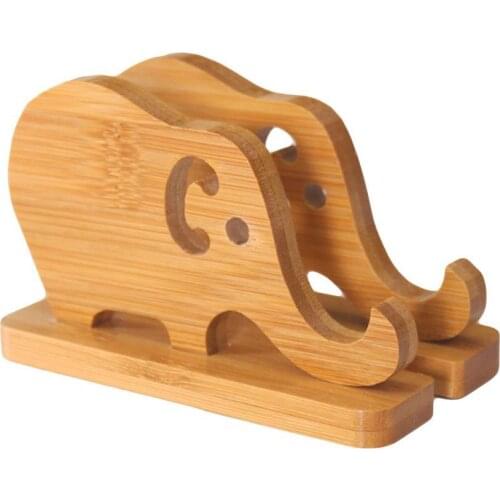 Bamboo Elephant Anti-slip Mobile Phone Holder Stand Bracket Table Decor Gift Tablet Holder For Samsung Xiaomi Huawei Tablets
