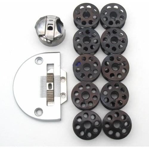 BC-DBM(2)-NBL1+18034 10PCS+18030+18031 Bobbin Case&Bobbins&Needle Plate&Feed Dog FOR Consew 206RB Juki DNU-241 DNU-1541