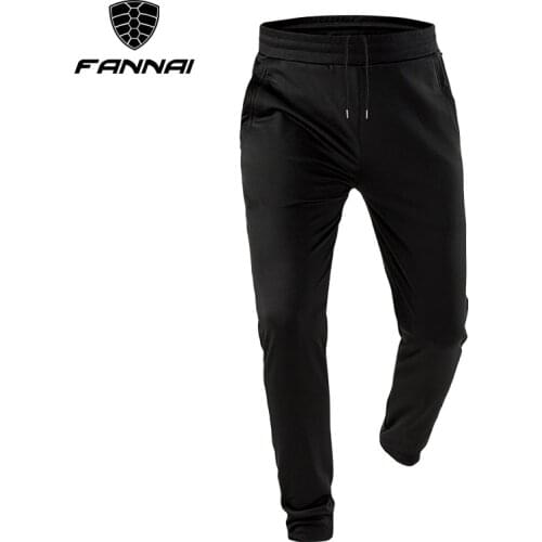 FANNAI Sports Pants Men Sportswear Athletic Football Soccer Trainning Drawstring Polyester Breathable Jogger Pants